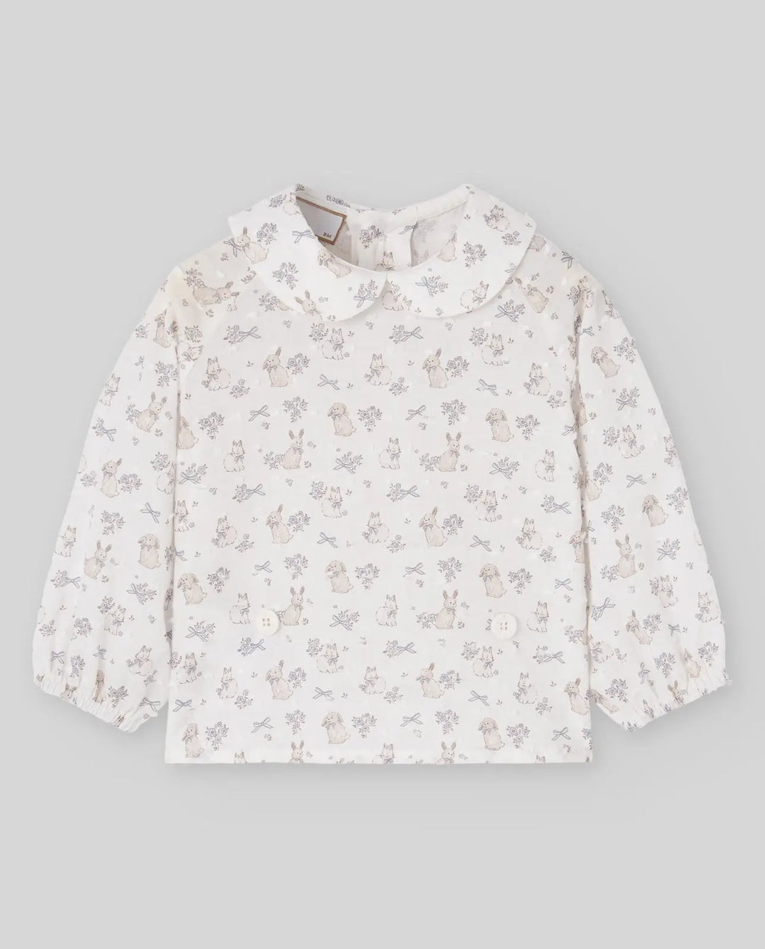 Baby Girls Knitted Cardigan, Woven Blouse & Shorts Set Val in Chalk Blue