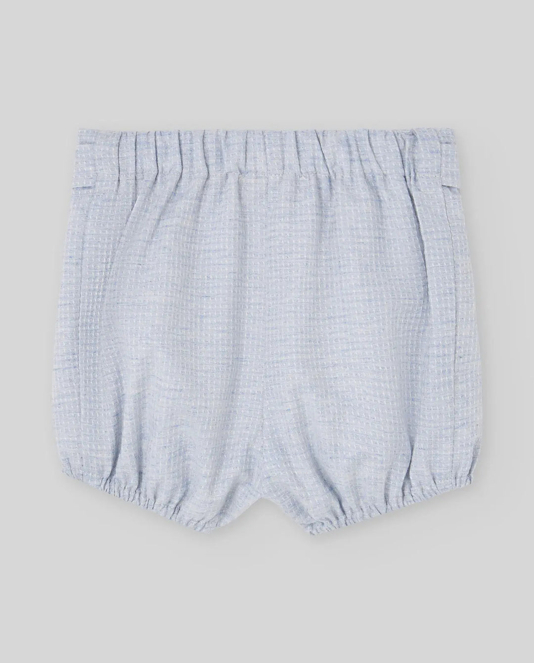 Baby Girls Knitted Cardigan, Woven Blouse & Shorts Set Val in Chalk Blue