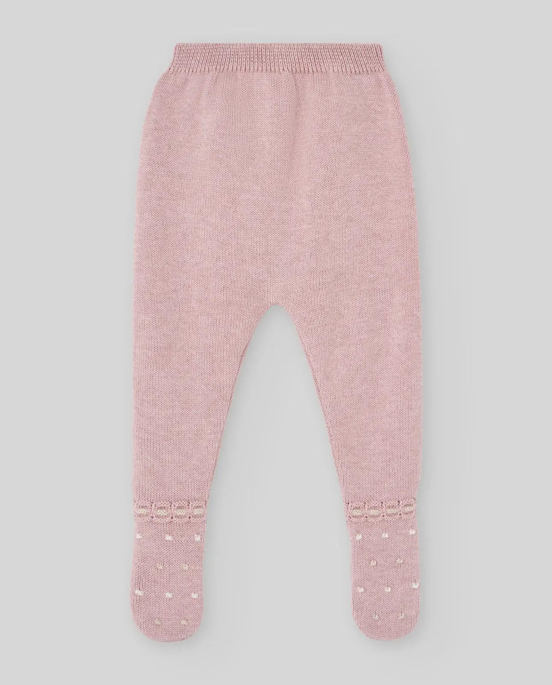 Baby Girls Knitted Hat, Jumper & Leggings Set Val in Powder Pink & Light Brown
