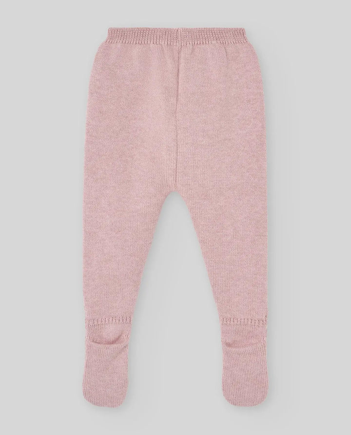 Baby Girls Knitted Hat, Jumper & Leggings Set Val in Powder Pink & Light Brown