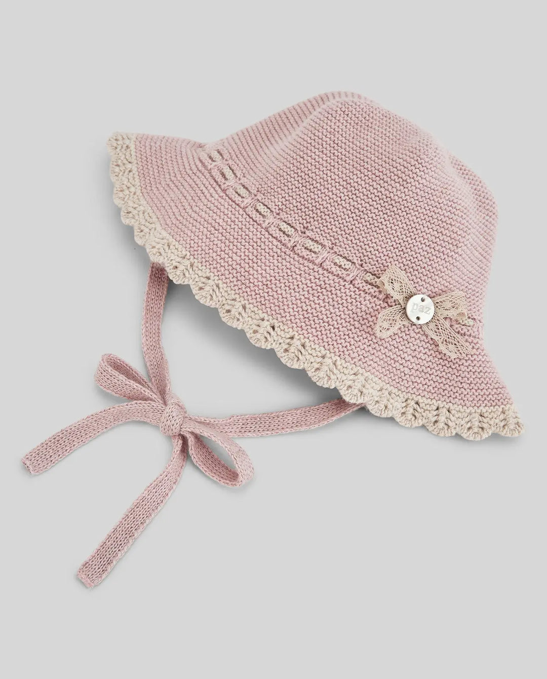 Baby Girls Knitted Hat, Jumper & Leggings Set Val in Powder Pink & Light Brown