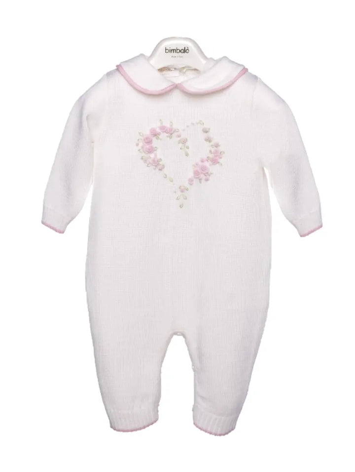 Blue Almonds Ltd Baby Girls Knitted Wool Floral Set Bimbalo
