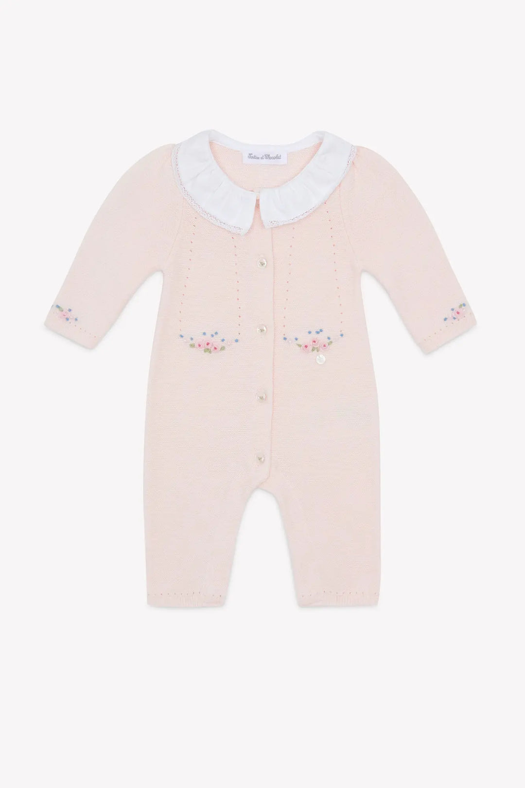 Blue Almonds Ltd Baby Girls Long Romper - Blush Tartine et Chocolat