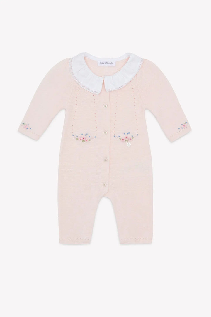 Blue Almonds Ltd Baby Girls Long Romper - Blush Tartine et Chocolat