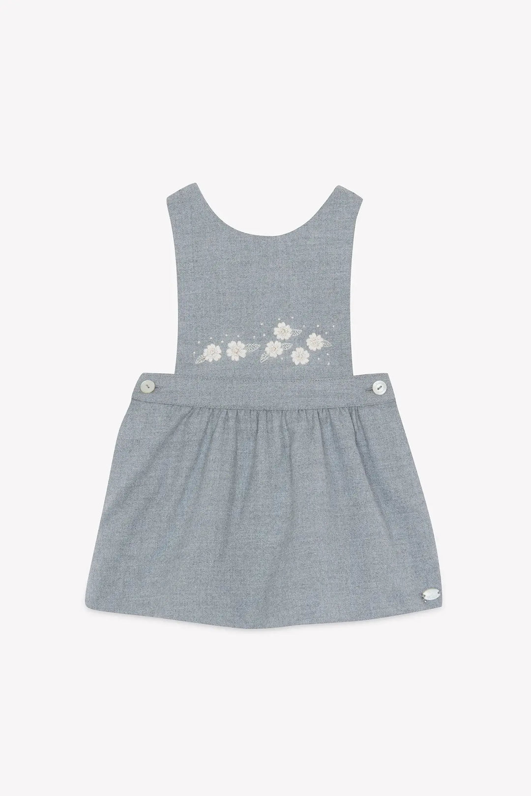 Blue Almonds Ltd Baby Girls Mid-Grey Marl Dress Tartine et Chocolat