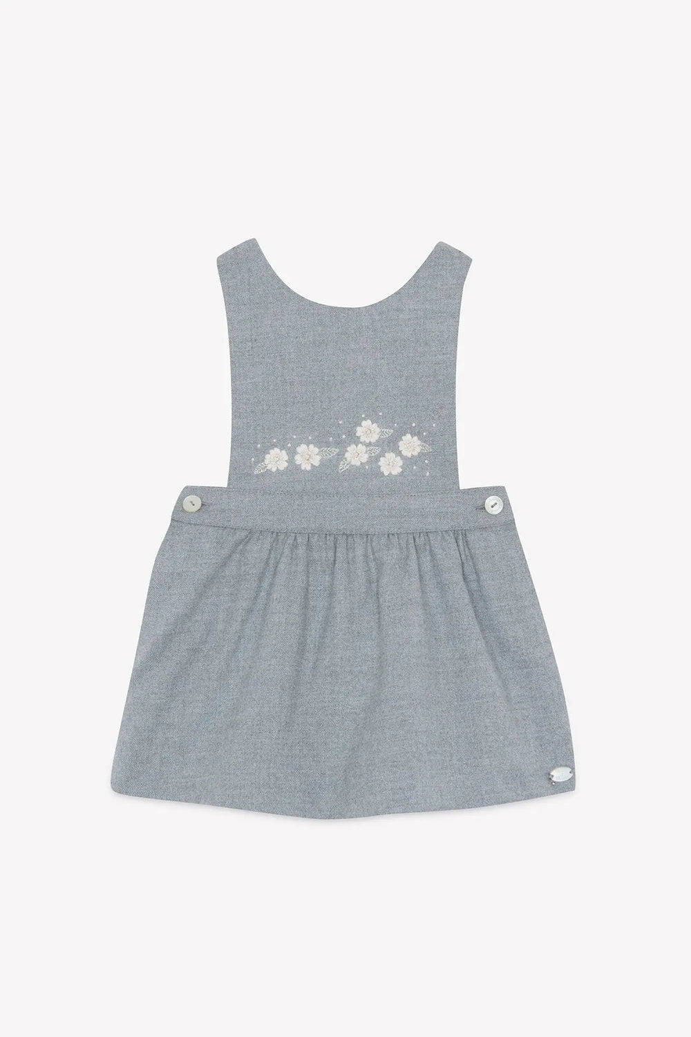 Blue Almonds Ltd Baby Girls Mid-Grey Marl Dress & Blush Pink Bodysuit Set Tartine et Chocolat