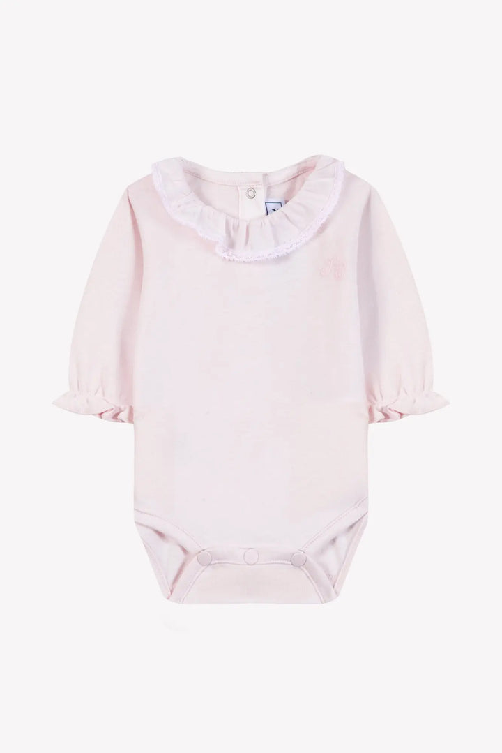 Blue Almonds Ltd Baby Girls Mid-Grey Marl Dress & Blush Pink Bodysuit Set Tartine et Chocolat