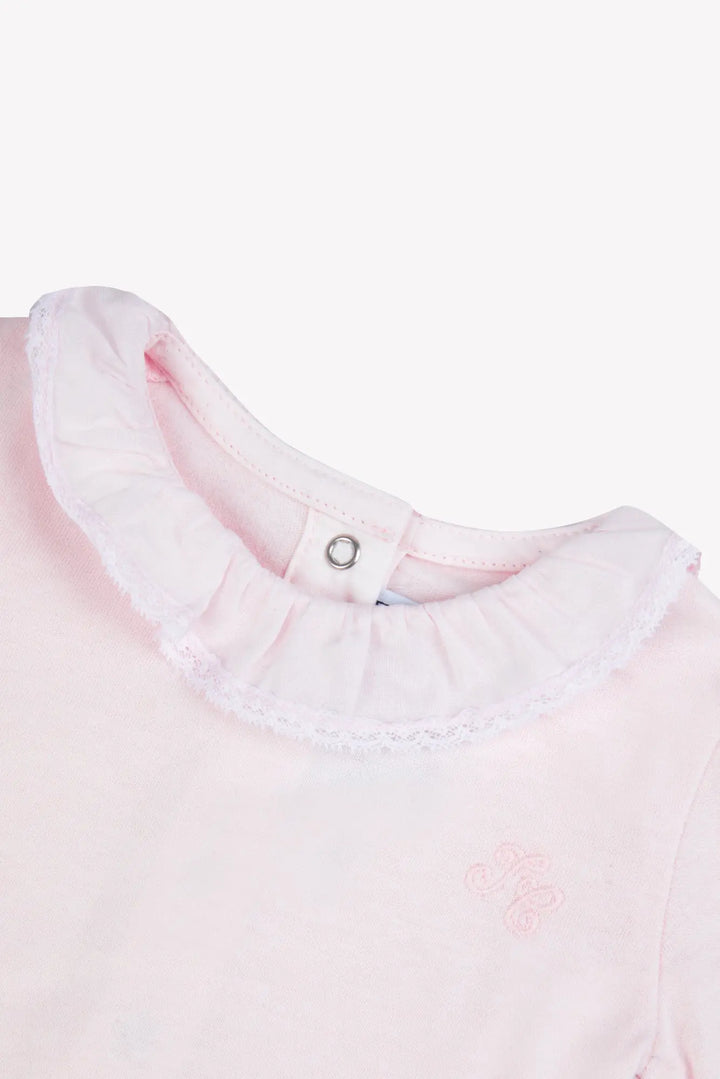 Blue Almonds Ltd Baby Girls Mid-Grey Marl Dress & Blush Pink Bodysuit Set Tartine et Chocolat