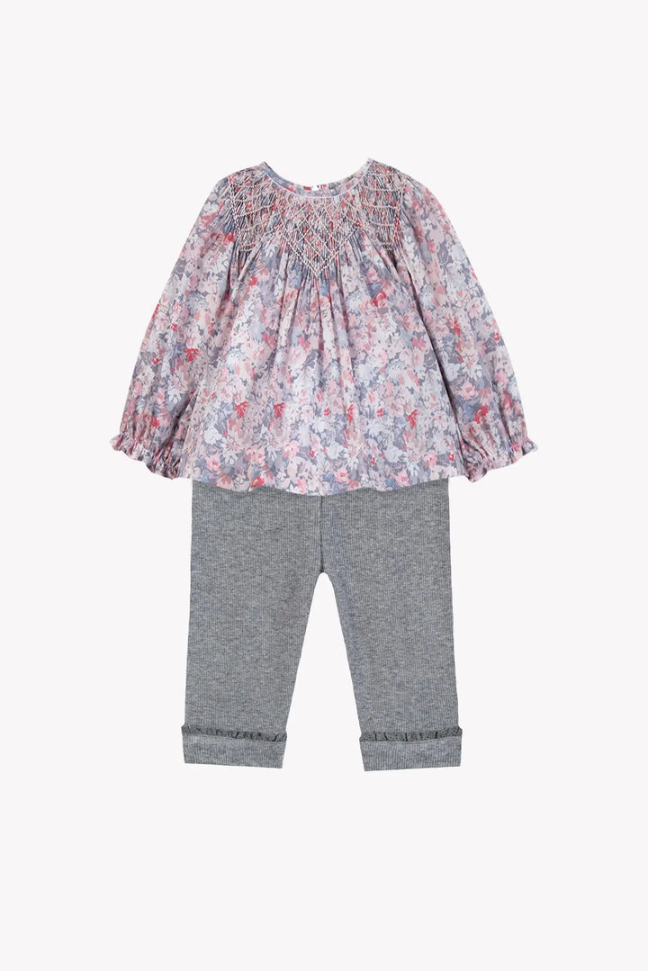 Blue Almonds Ltd Baby Girls Mid Grey Two-Piece Set Tartine et Chocolat