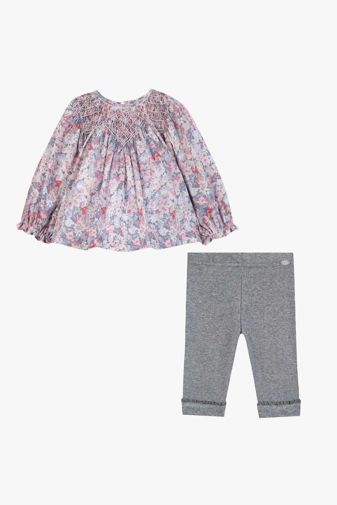 Blue Almonds Ltd Baby Girls Mid Grey Two-Piece Set Tartine et Chocolat