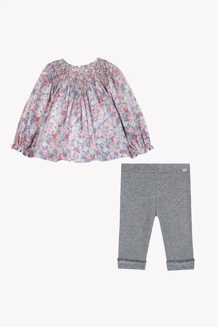 Blue Almonds Ltd Baby Girls Mid Grey Two-Piece Set Tartine et Chocolat