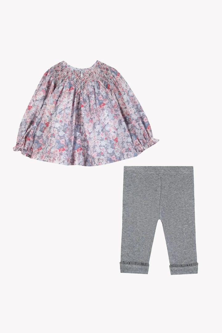 Blue Almonds Ltd Baby Girls Mid Grey Two-Piece Set Tartine et Chocolat