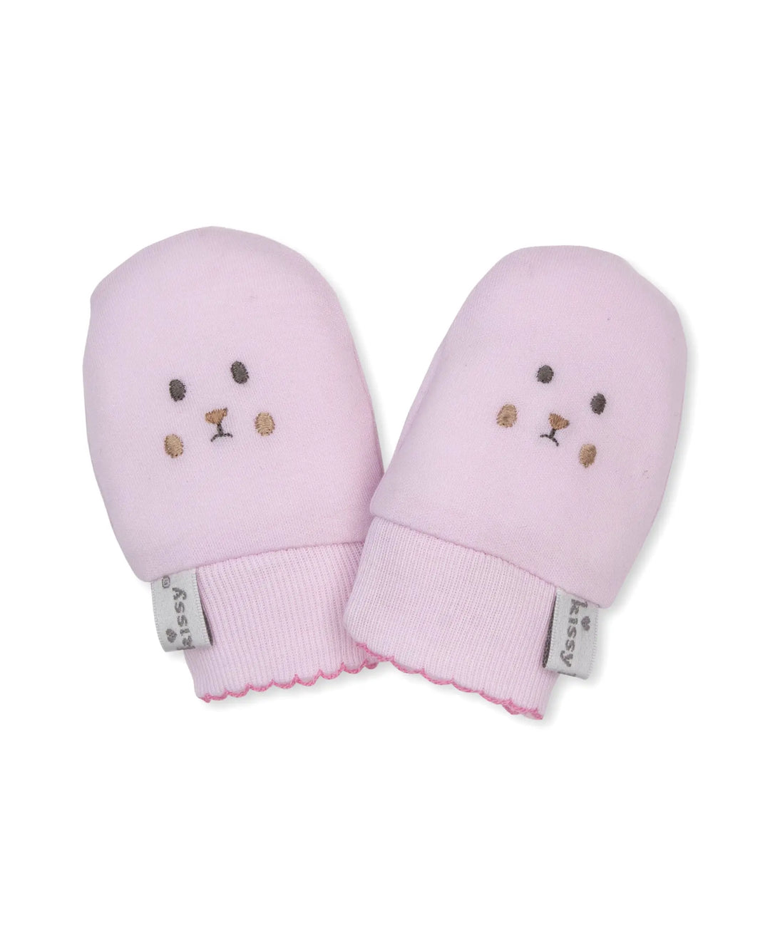 Blue Almonds Ltd Baby Girls Mitts - Teddy Bear Club Kissy Kissy