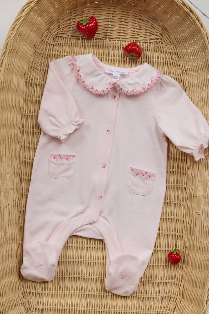 Blue Almonds Ltd Baby Girls Pyjamas - Pale Pink Tartine et Chocolat