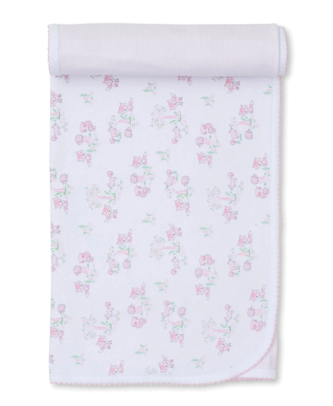 Blue Almonds Ltd Baby Girls Receiving Blanket - Forest Fun Blue Almonds