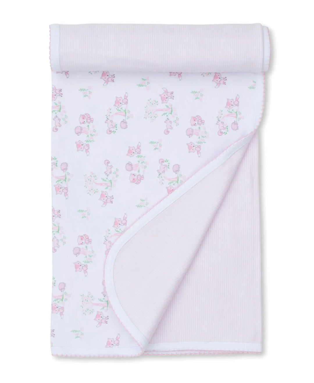 Blue Almonds Ltd Baby Girls Receiving Blanket - Forest Fun Blue Almonds