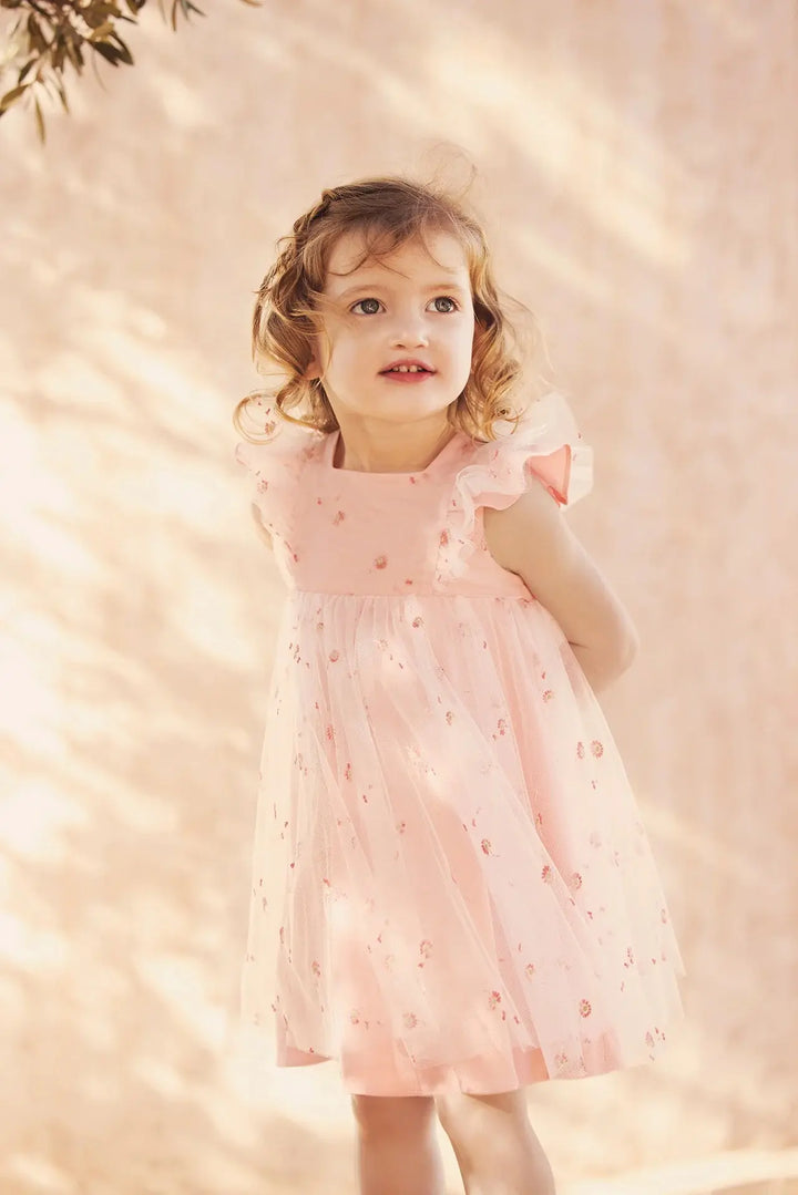 Blue Almonds Ltd Baby Girls Rose Pink Tulle Dress Tartine et Chocolat