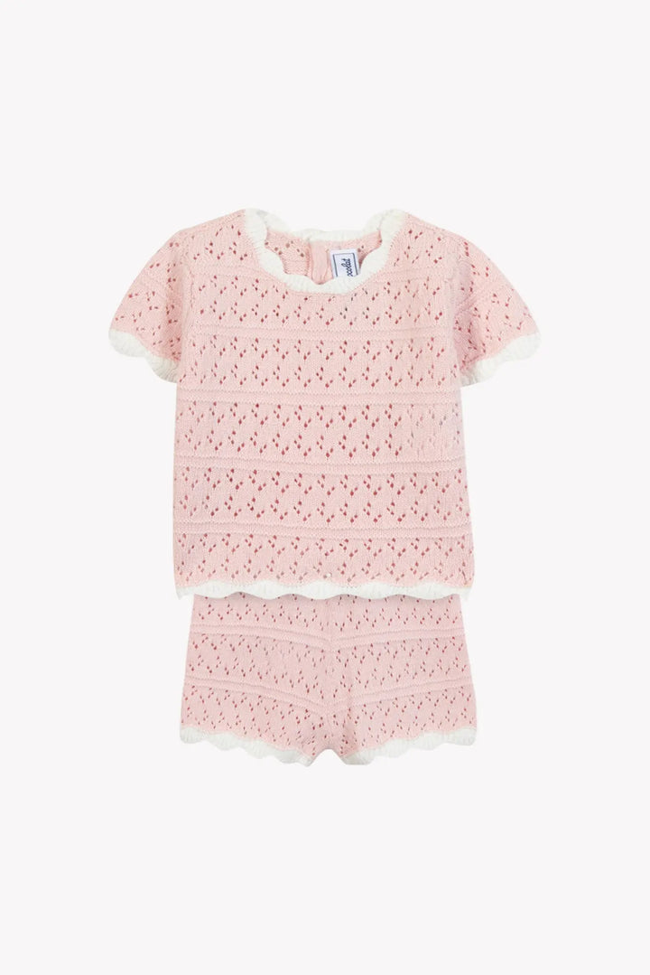 Blue Almonds Ltd Baby Girls Short - Pale Pink Tartine et Chocolat