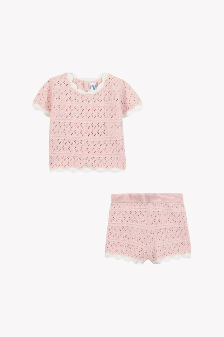 Blue Almonds Ltd Baby Girls Short - Pale Pink Tartine et Chocolat