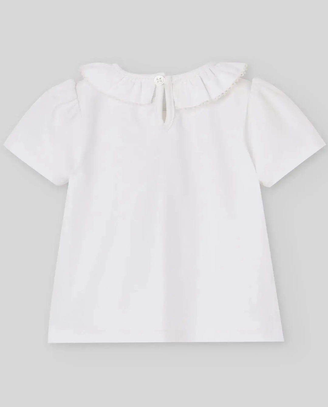 Blue Almonds Ltd KNIT INFANT GIRL T-SHIRT CUA CUA - White Paz Rodriguez
