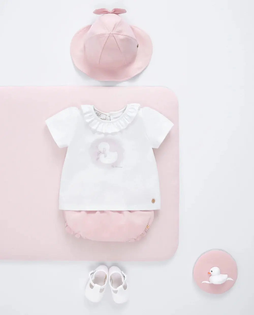 Blue Almonds Ltd Baby Girls Short Set in Baby Pink Paz Rodriguez