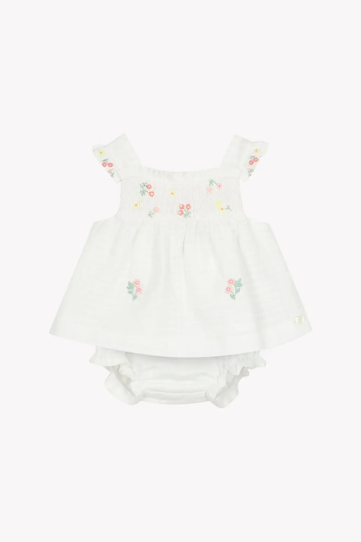 Blue Almonds Ltd Baby Girls Short - White Tartine et Chocolat