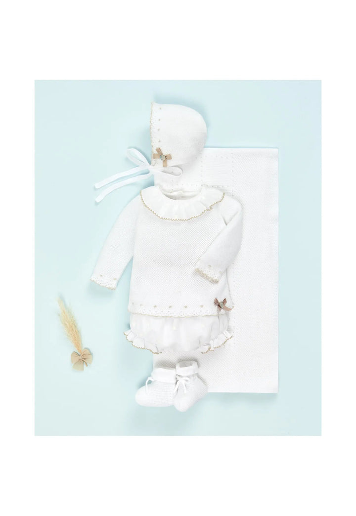 Blue Almonds Ltd Baby Girls Shorts Set In Cream Paz Rodriguez