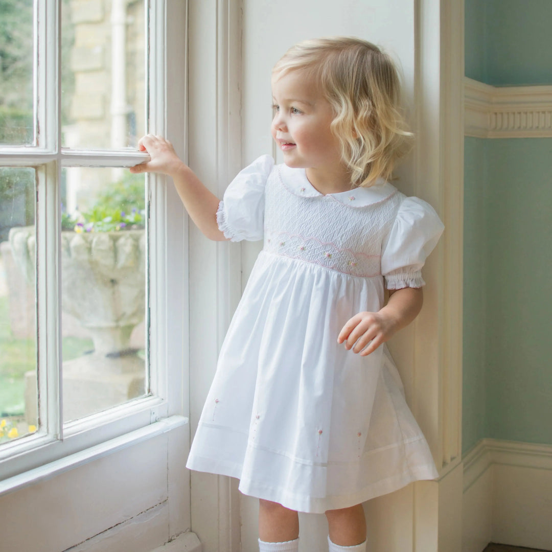 Blue Almonds Ltd Baby Girls Smocked Dress - Stella Mini La Mode