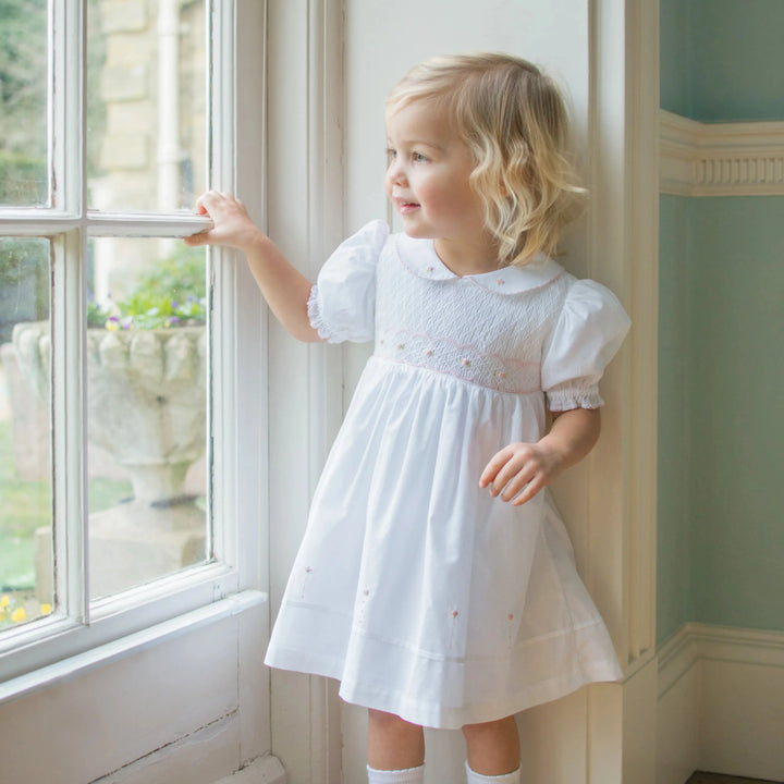 Blue Almonds Ltd Baby Girls Smocked Dress - Stella Mini La Mode