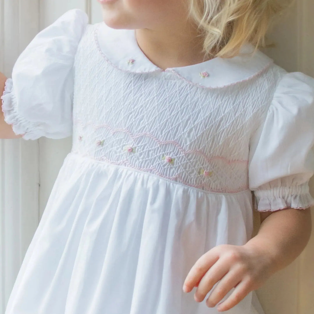 Blue Almonds Ltd Baby Girls Smocked Dress - Stella Mini La Mode