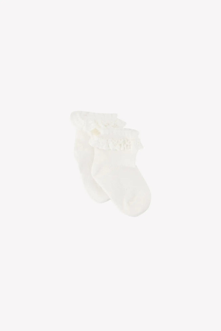 Blue Almonds Ltd Baby Girls Socks - White 2 Tartine et Chocolat
