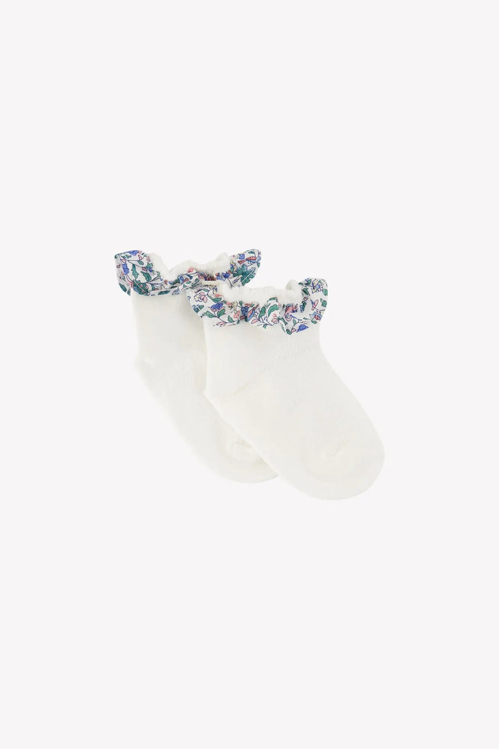 Blue Almonds Ltd Baby Girls Socks - White Tartine et Chocolat