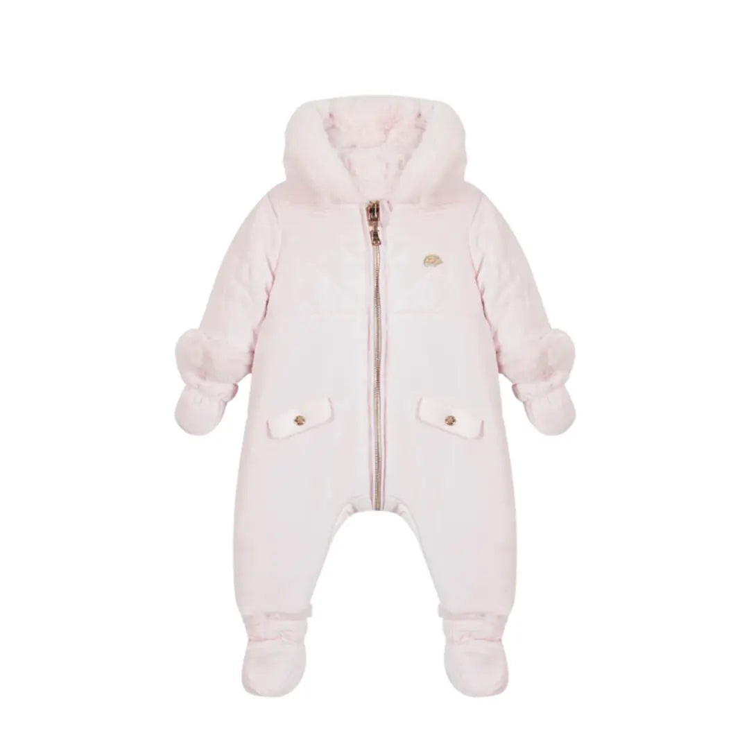Blue Almonds Ltd Baby Girls Soft Pink Winter Snowsuit Tartine et Chocolat