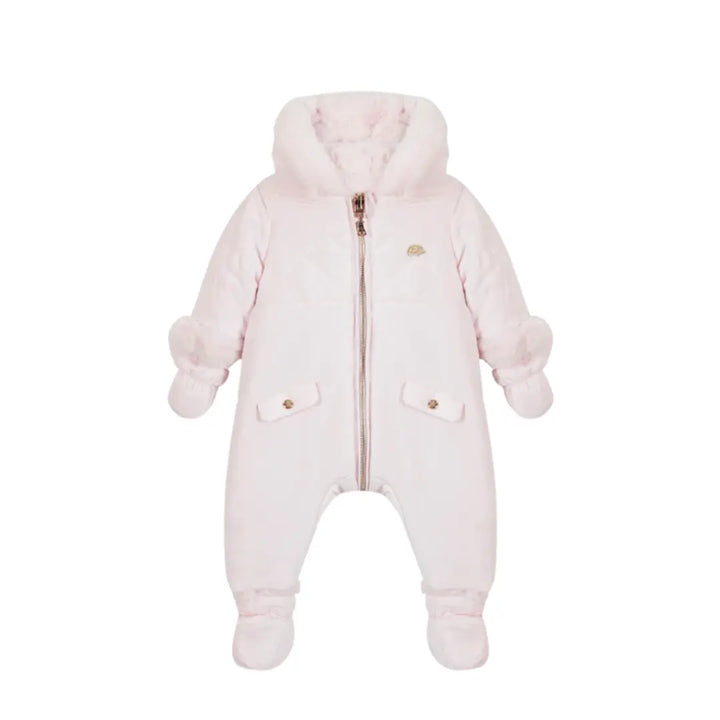 Blue Almonds Ltd Baby Girls Soft Pink Winter Snowsuit Tartine et Chocolat