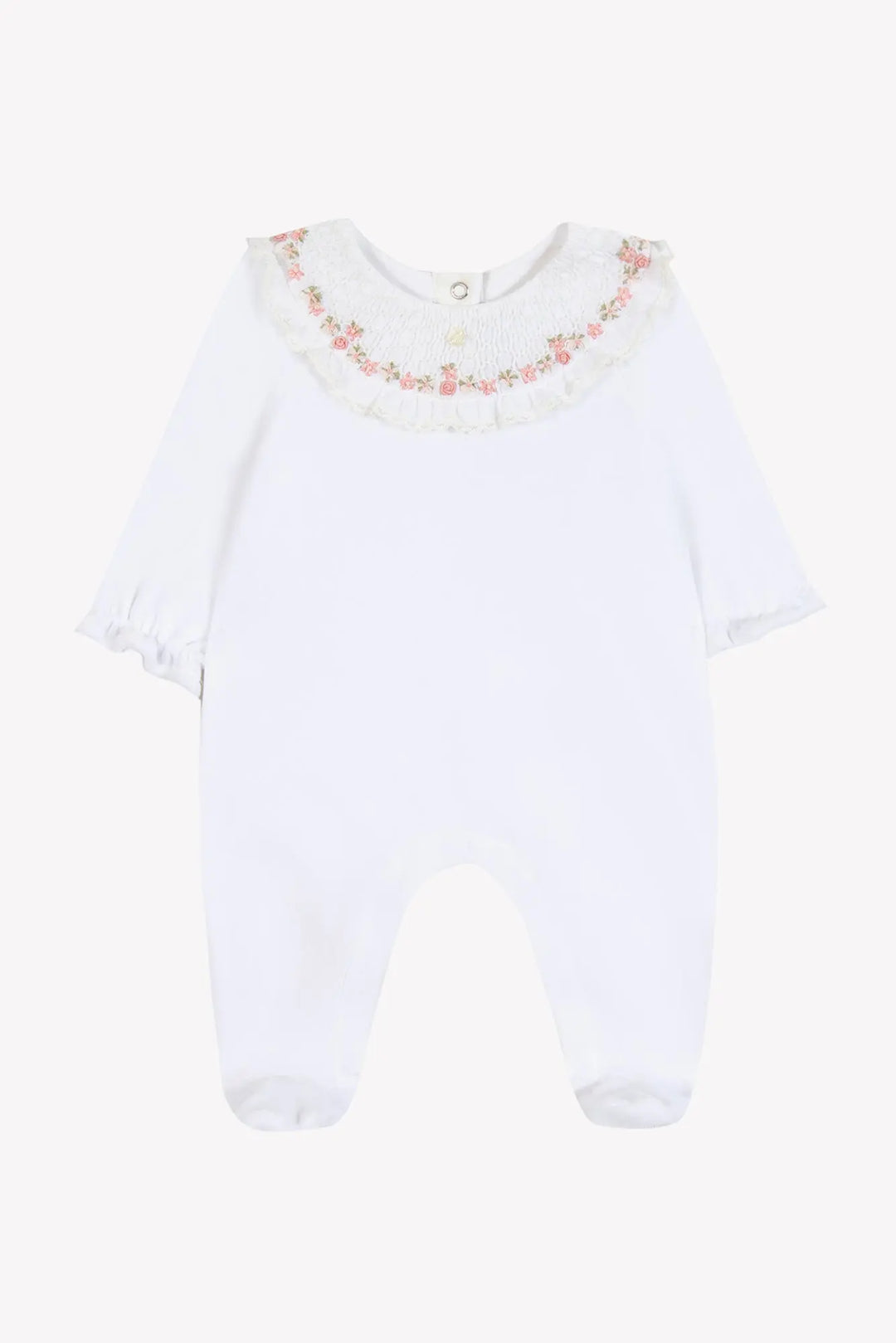 Blue Almonds Ltd Baby Girls Velour Floral Embroidered Babygrow Tartine et Chocolat