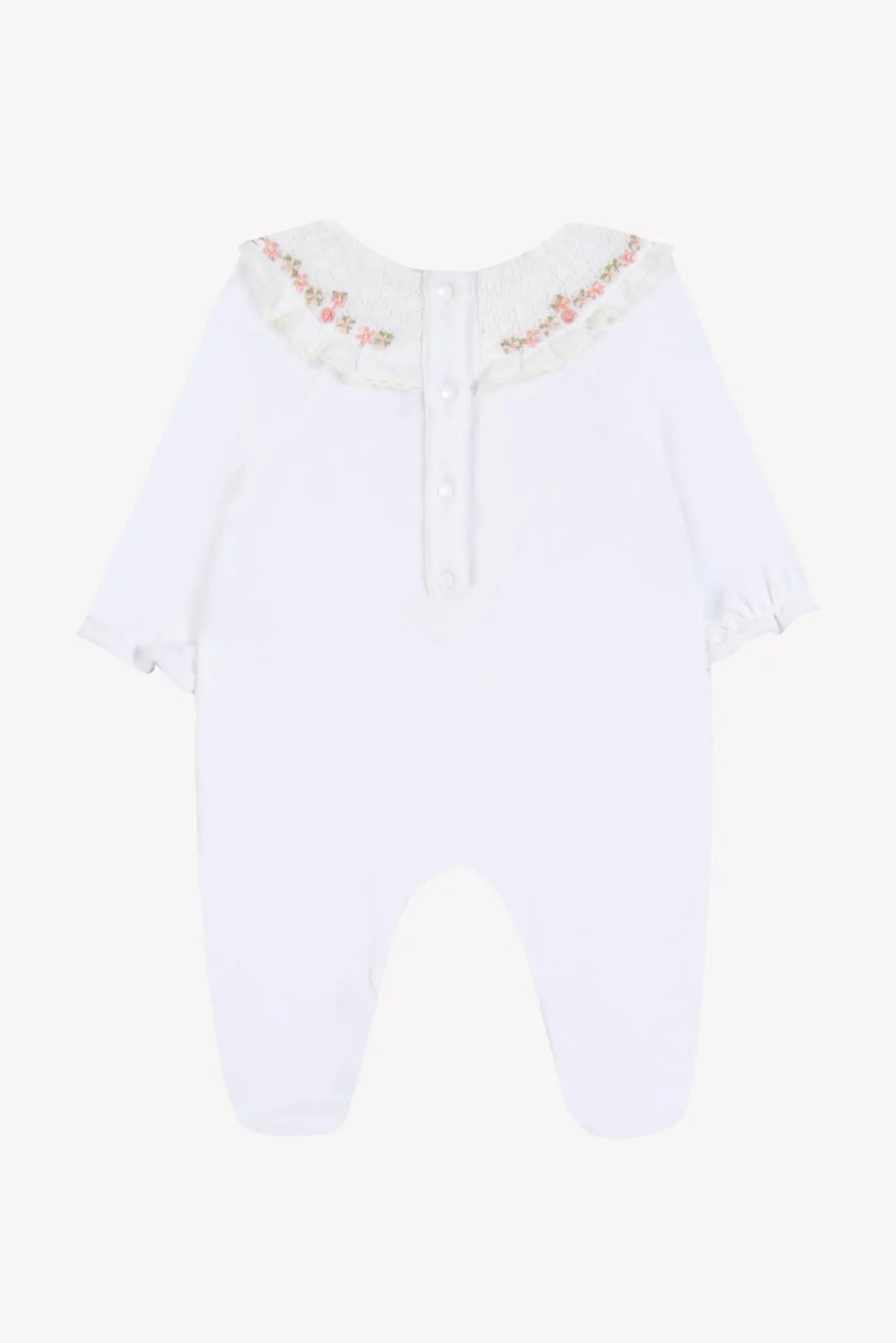 Blue Almonds Ltd Baby Girls Velour Floral Embroidered Babygrow Tartine et Chocolat