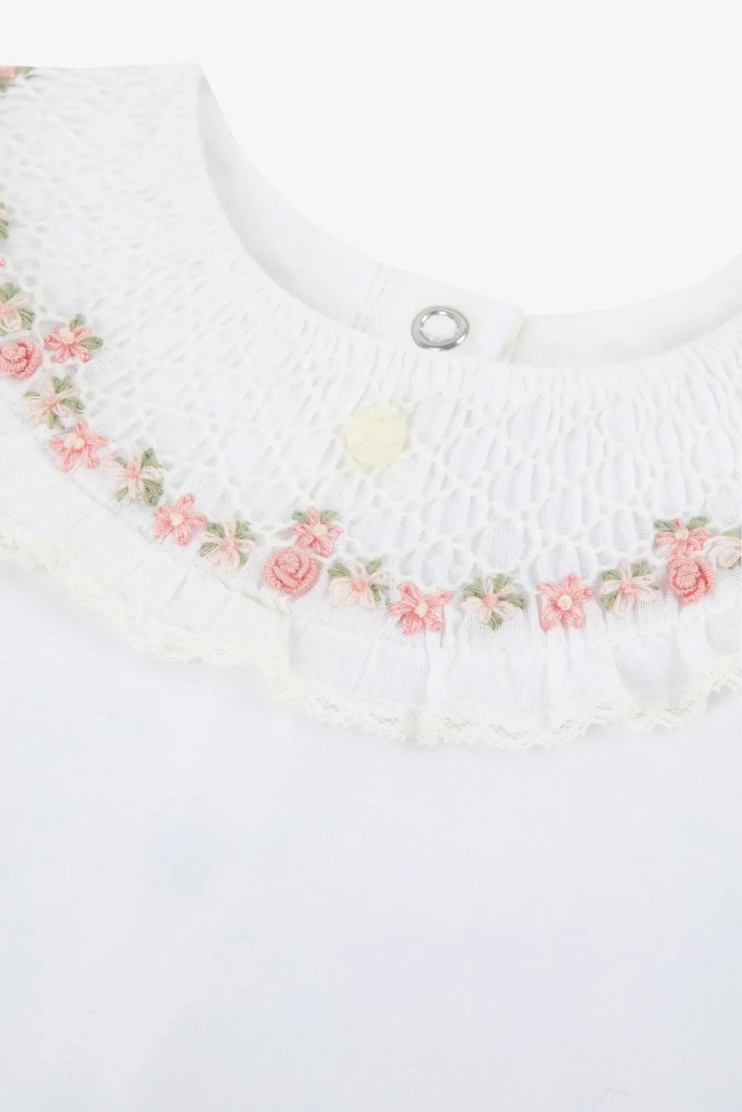 Blue Almonds Ltd Baby Girls Velour Floral Embroidered Babygrow Tartine et Chocolat