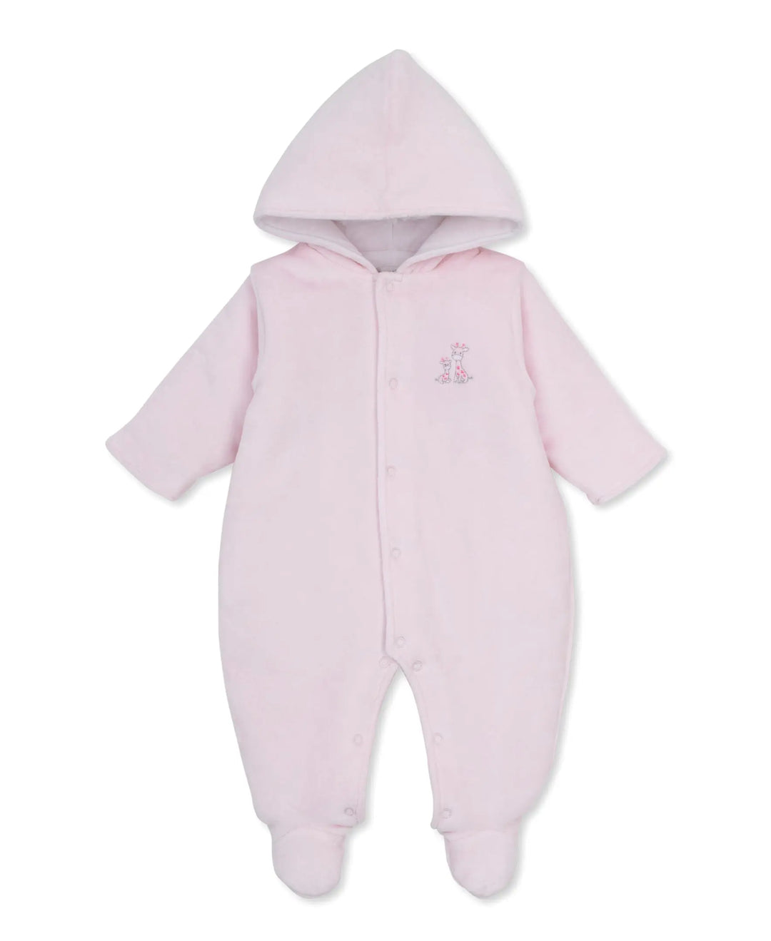 Blue Almonds Ltd Baby Girls Velour Footed Bunting - Just Giraffes Kissy Kissy