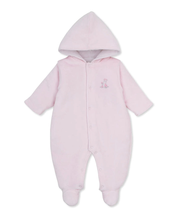 Blue Almonds Ltd Baby Girls Velour Footed Bunting - Just Giraffes Kissy Kissy