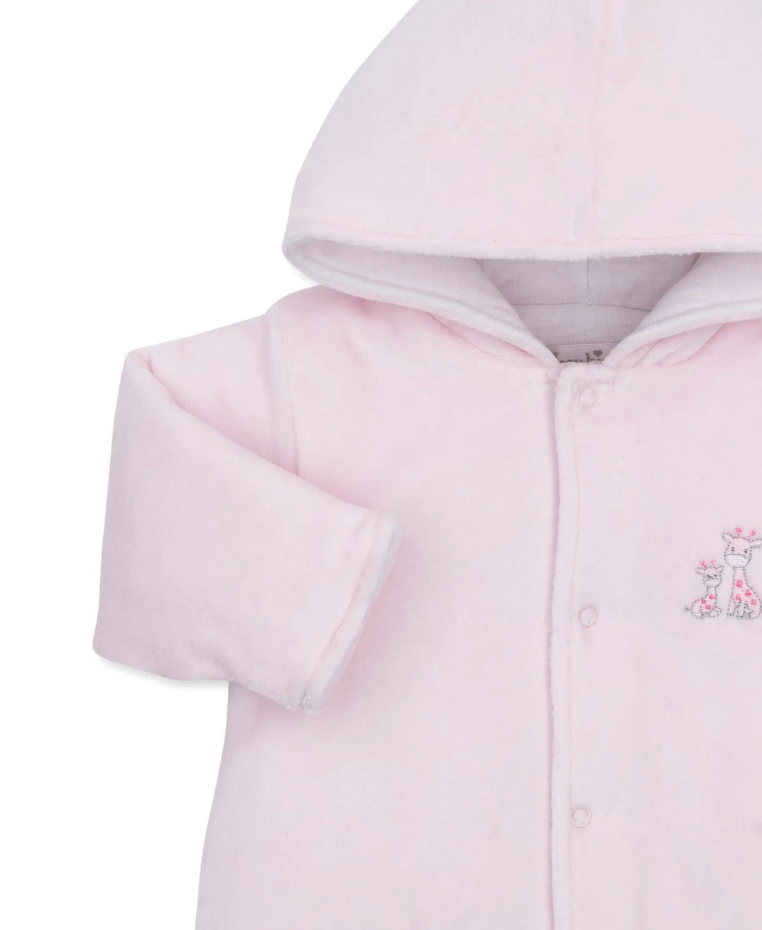 Baby Girls Velour Footed Bunting - Just Giraffes