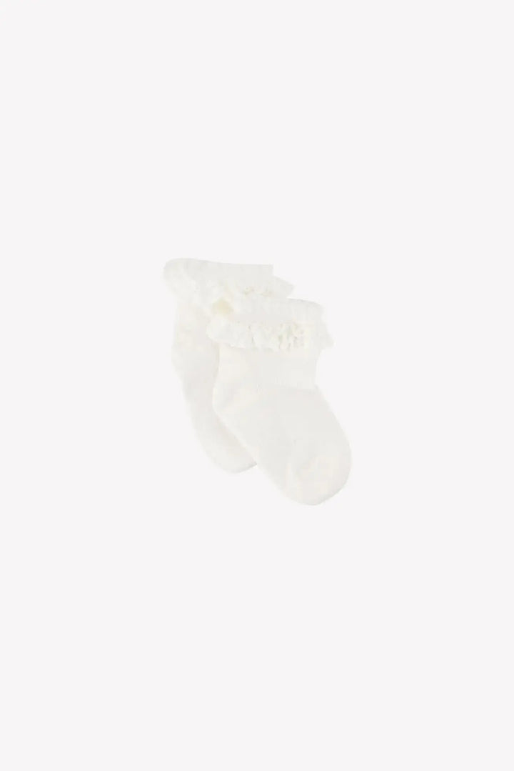 Blue Almonds Ltd Baby Girls Socks - White 2 Tartine et Chocolat