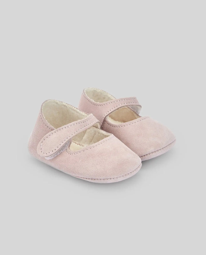Blue Almonds Ltd Baby Girls Woven Booties Essential in Mist Pink Paz Rodriguez