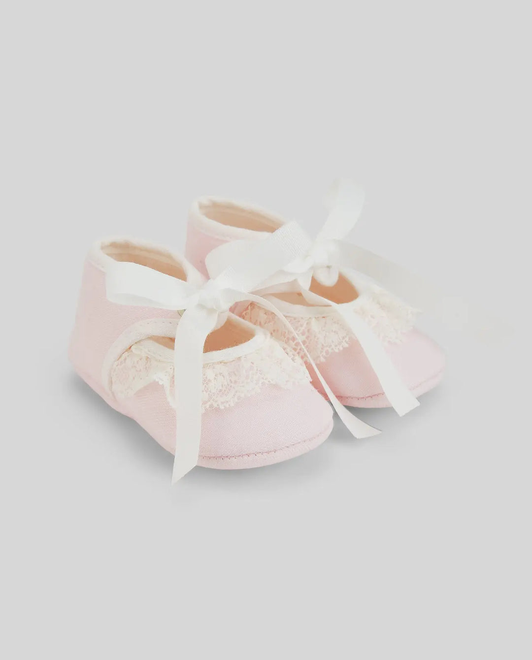 Blue Almonds Ltd Baby Girls Woven Booties Nai in Light Pink Paz Rodriguez