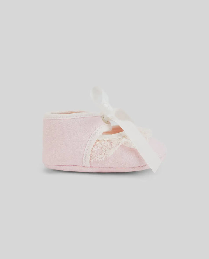 Blue Almonds Ltd Baby Girls Woven Booties Nai in Light Pink Paz Rodriguez