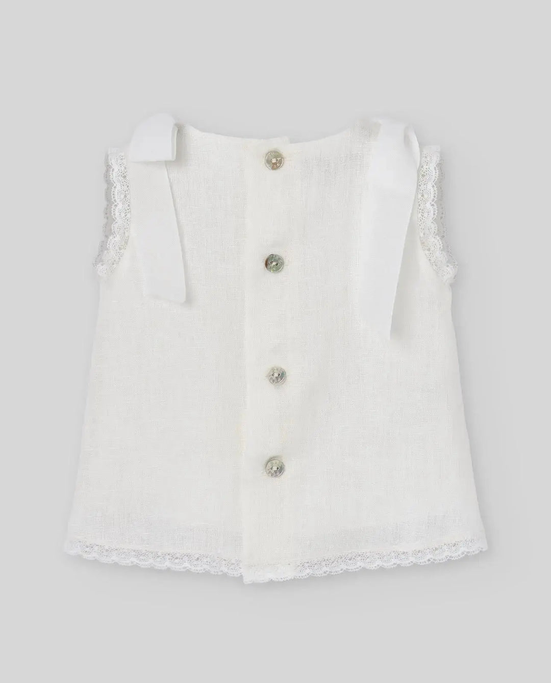 Blue Almonds Ltd Baby Girls Woven Dress in Cream with Flowes Paz Rodriguez