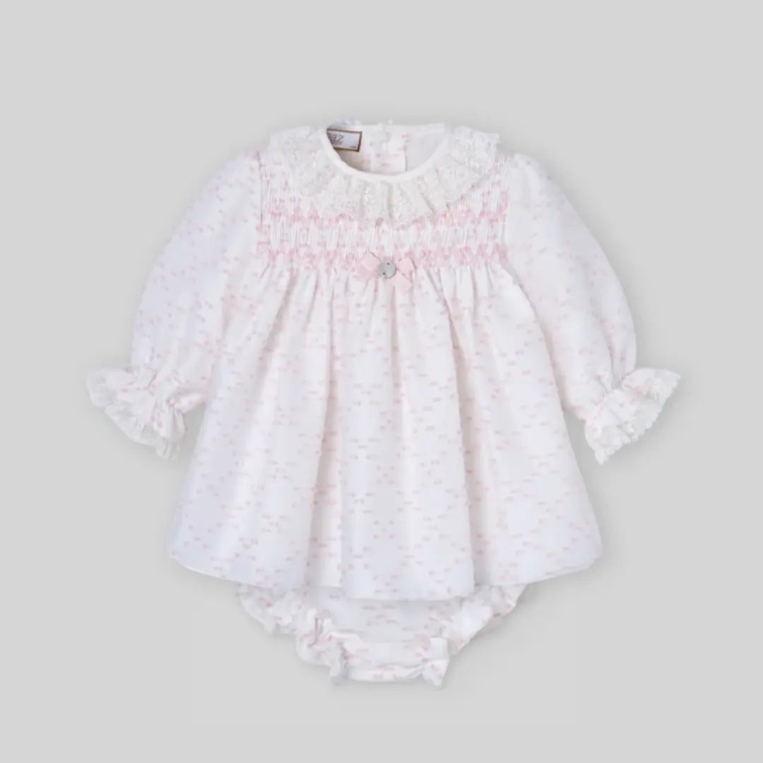Blue Almonds Ltd Baby Girls Woven Dress Set in Light Pink Paz Rodriguez