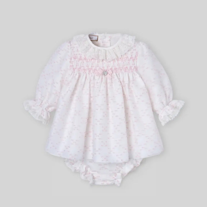 Blue Almonds Ltd Baby Girls Woven Dress Set in Light Pink Paz Rodriguez