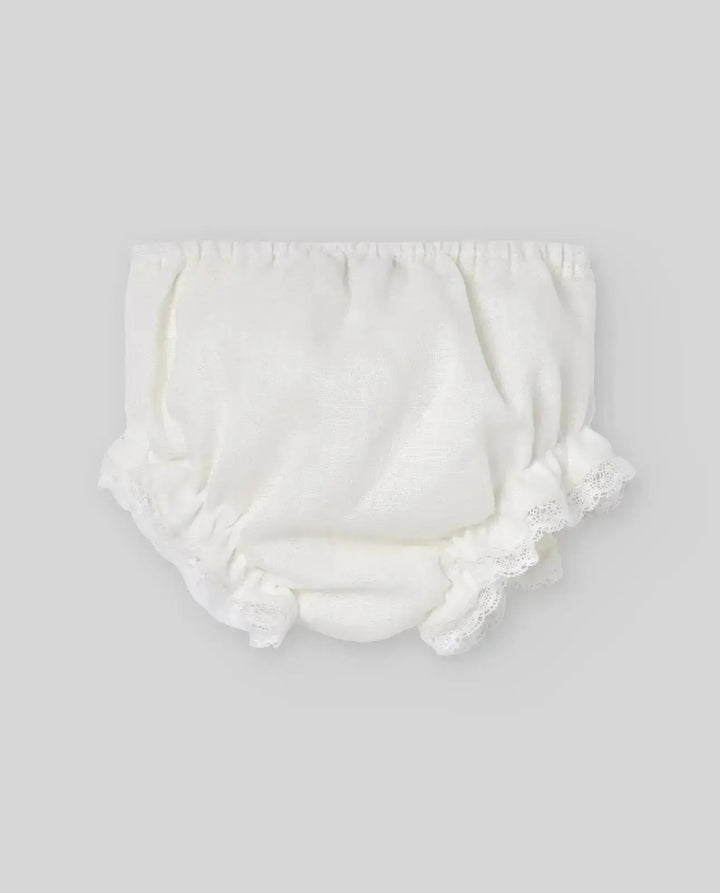 Blue Almonds Ltd WOVEN NEWBORN BLOOMERS ALEGRA - Cream Paz Rodriguez
