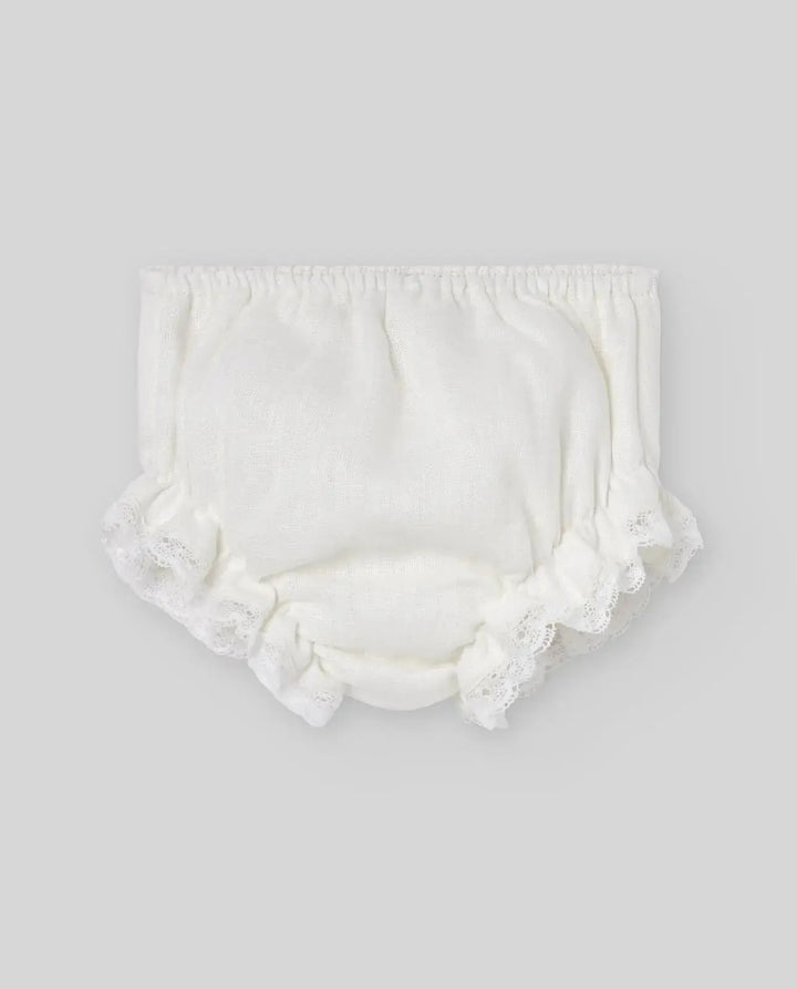 Blue Almonds Ltd WOVEN NEWBORN BLOOMERS ALEGRA - Cream Paz Rodriguez