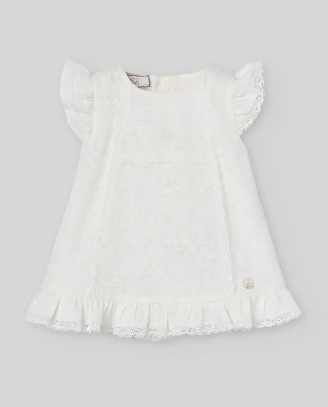 Blue Almonds Ltd WOVEN NEWBORN DRESS ALEGRA - Cream Paz Rodriguez